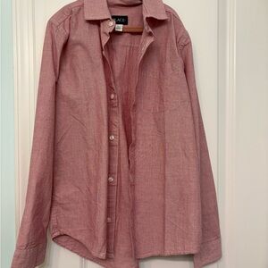 Boys Red Button-Up Shirt